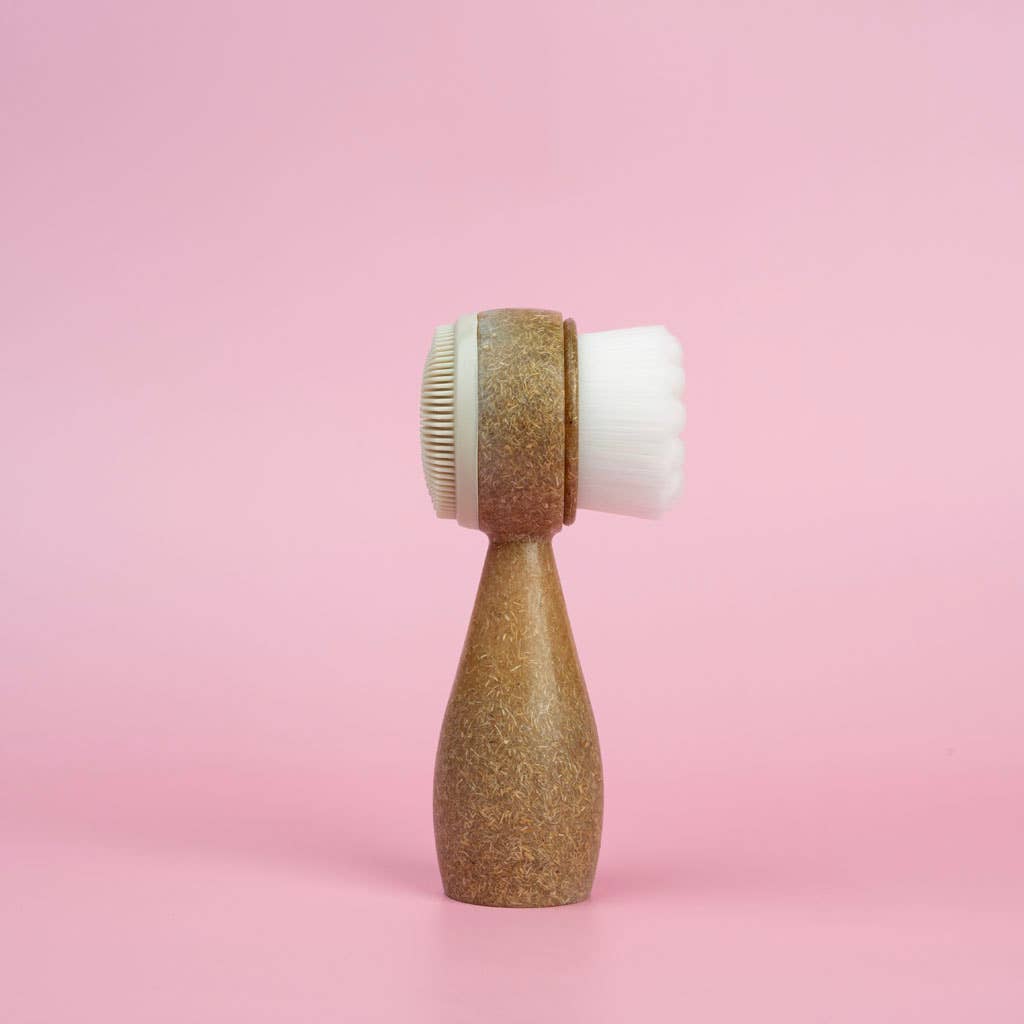 2-Sided Face Cleansing Brush | Coir Handle