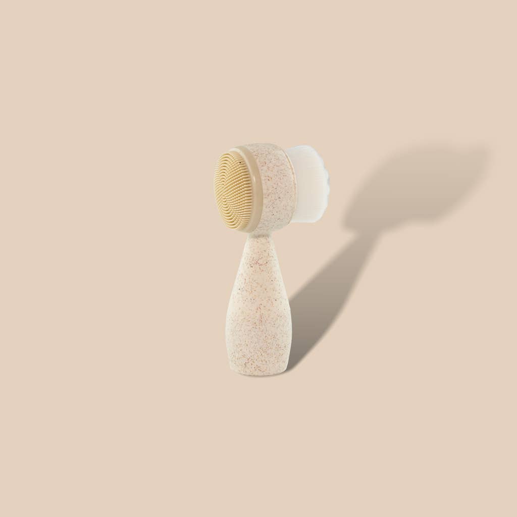 Wheat Straw Facial Cleansing Brush | Dual-Sided Gentle Care