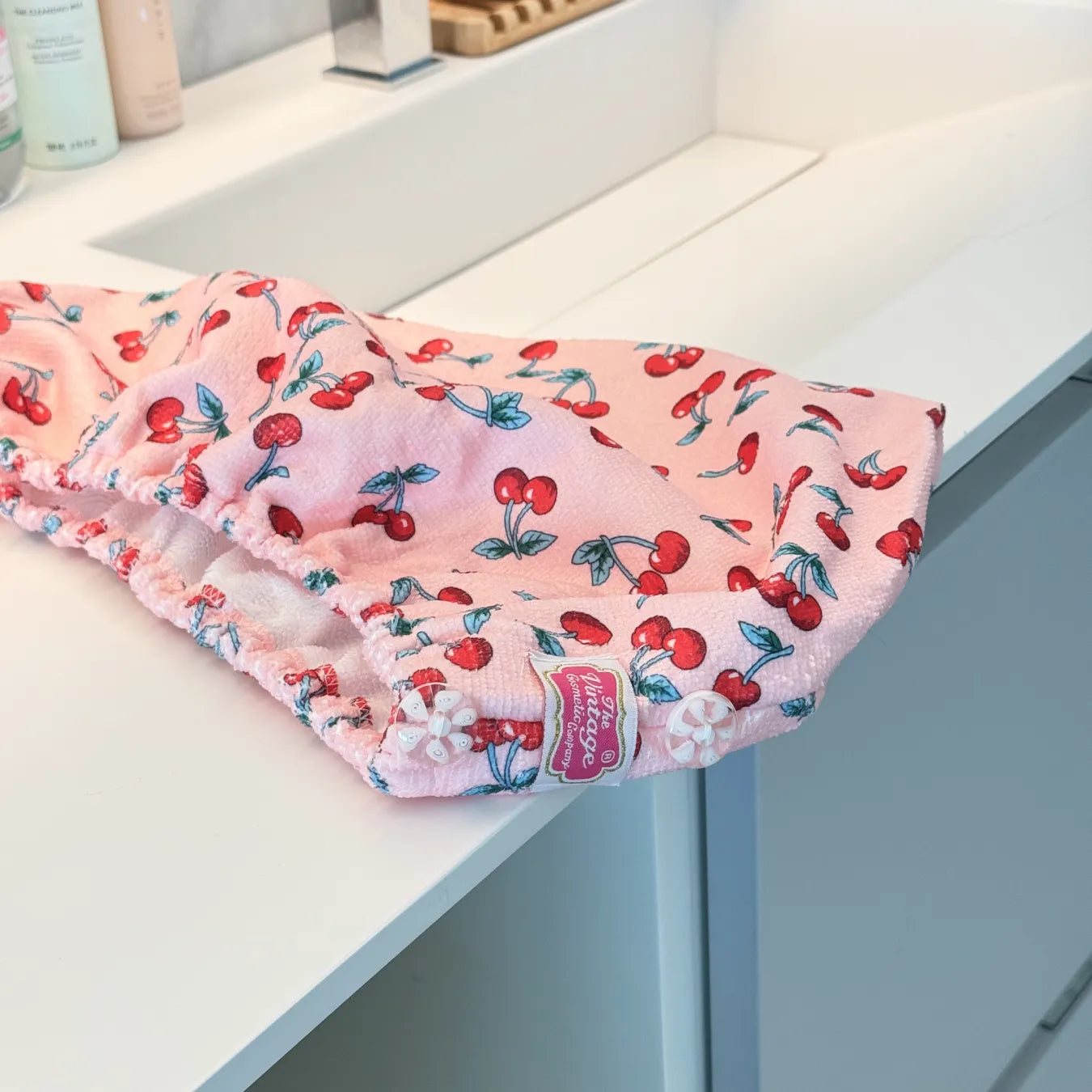 Cherry Print Hair Turban