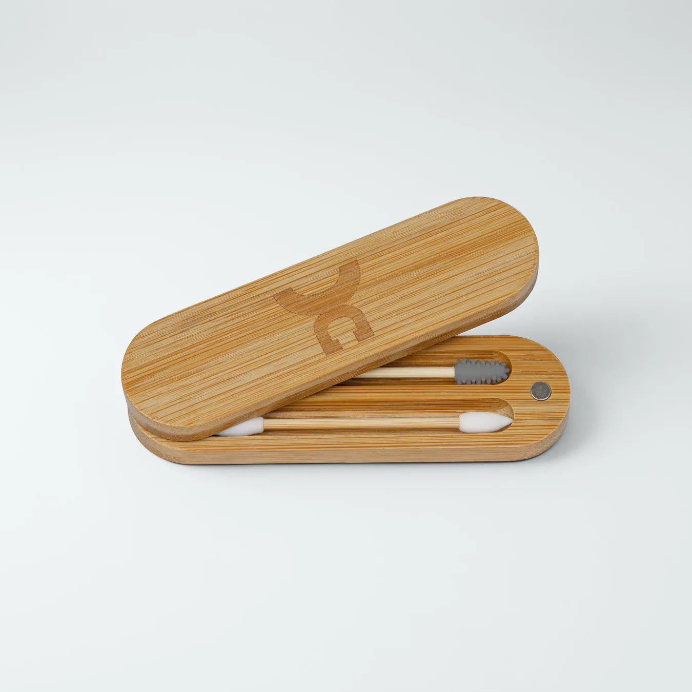 Reusable Silicone Cosmetic Sticks | Bamboo Case