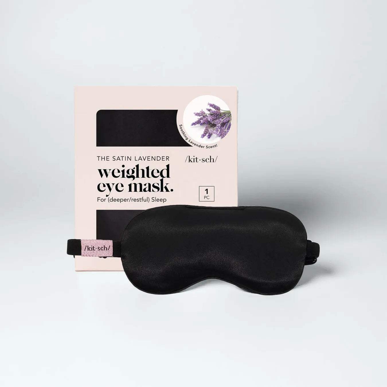 Lavender Weighted Satin Eye Mask | For Restful Sleep