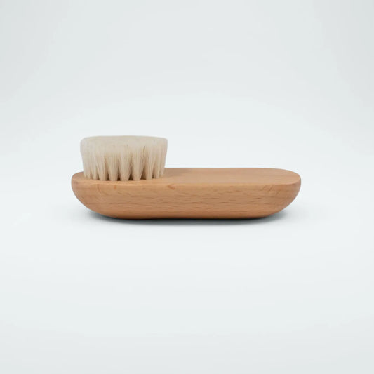 Wooden Facial Dry Brush | Goat Hair Bristles