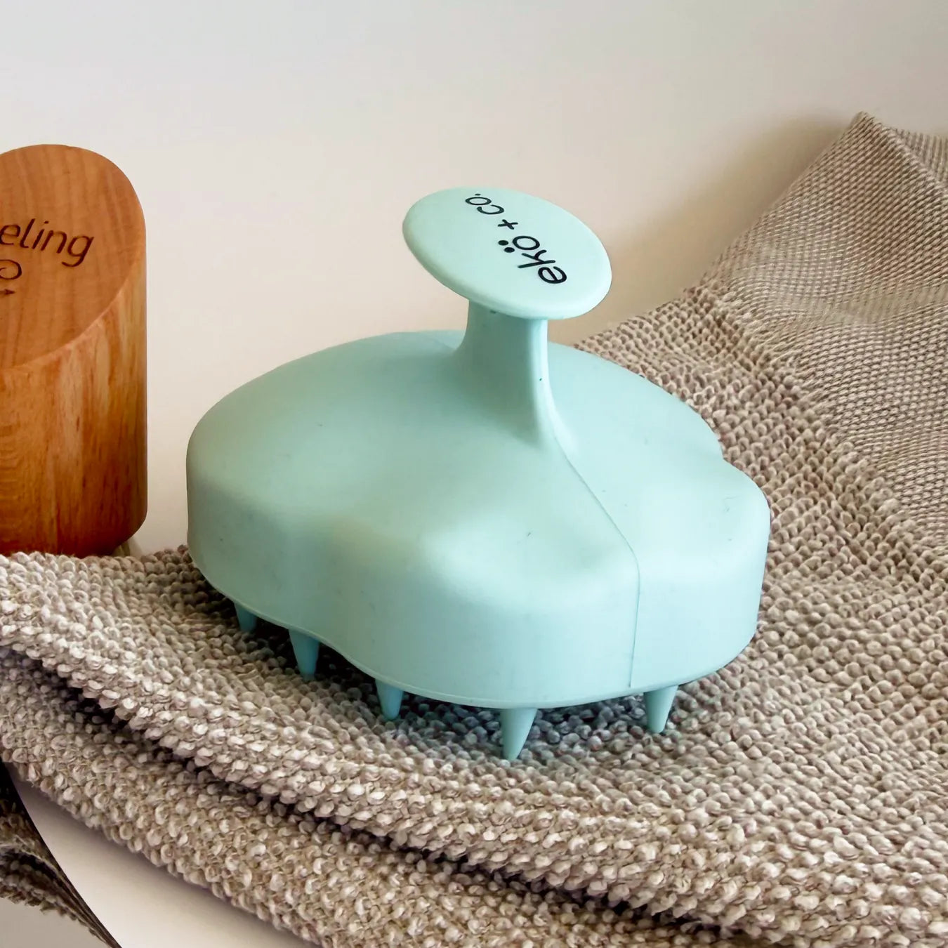Light Blue Silicone Scalp Massager