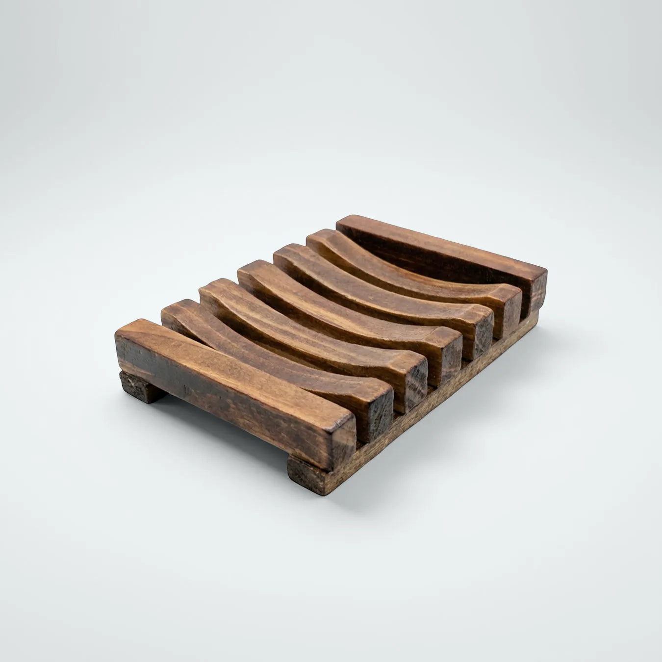 Wooden Soap Dish | Slatted Natural Wood