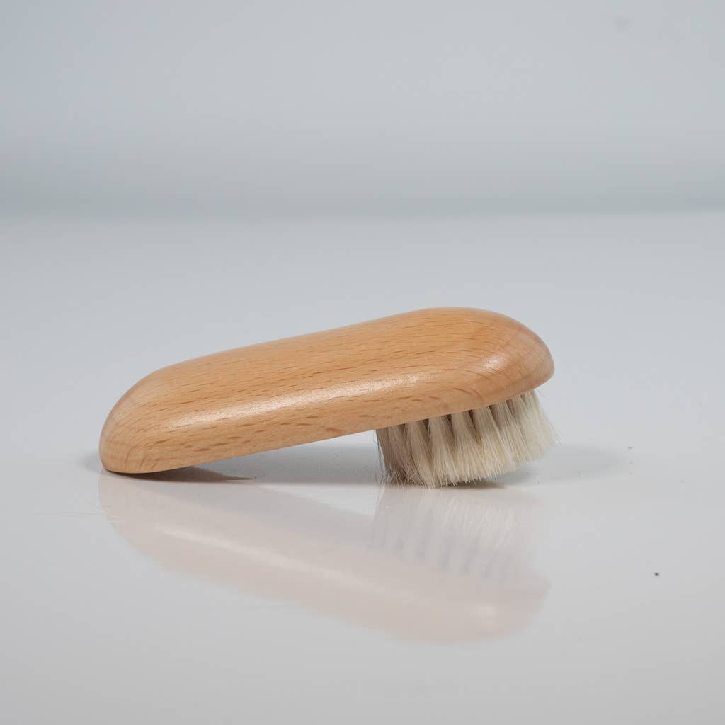 Wooden Facial Dry Brush | Goat Hair Bristles